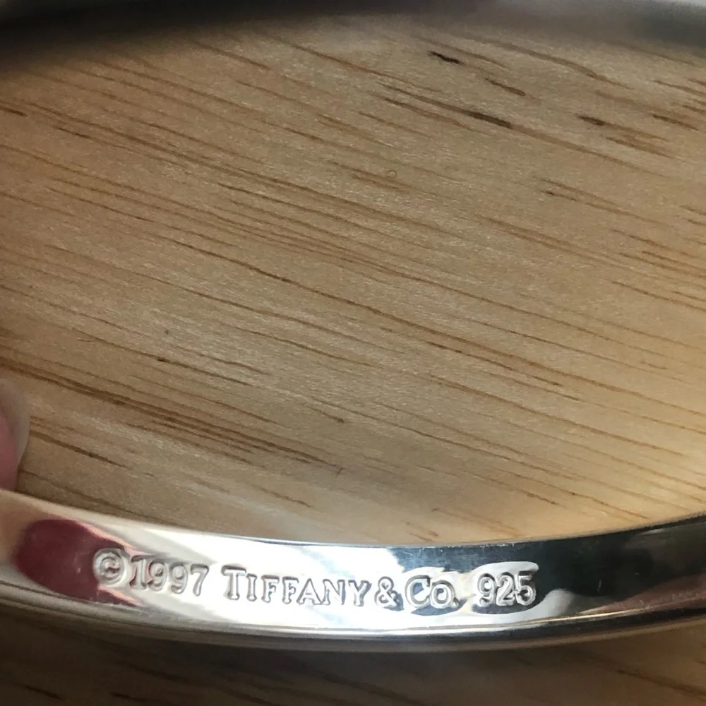 Tiffany & Co. Sterling Silver 1837 Collection Narrow Vintage Bangle Bracelet - Picture 6 of 9